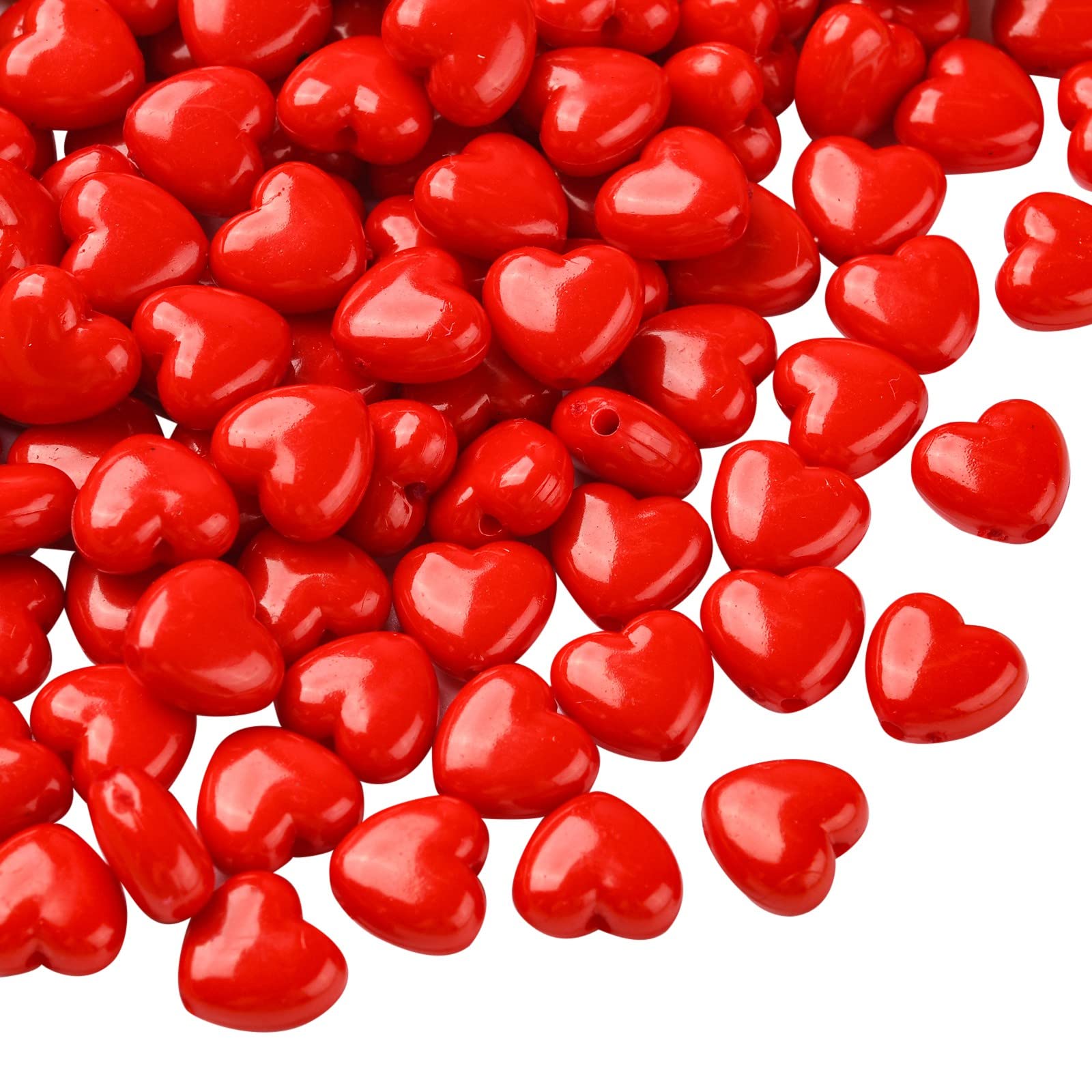 Amazon.co.jp: KitBeads 100個 アクリル ラブハートビーズ ミニ 不透明